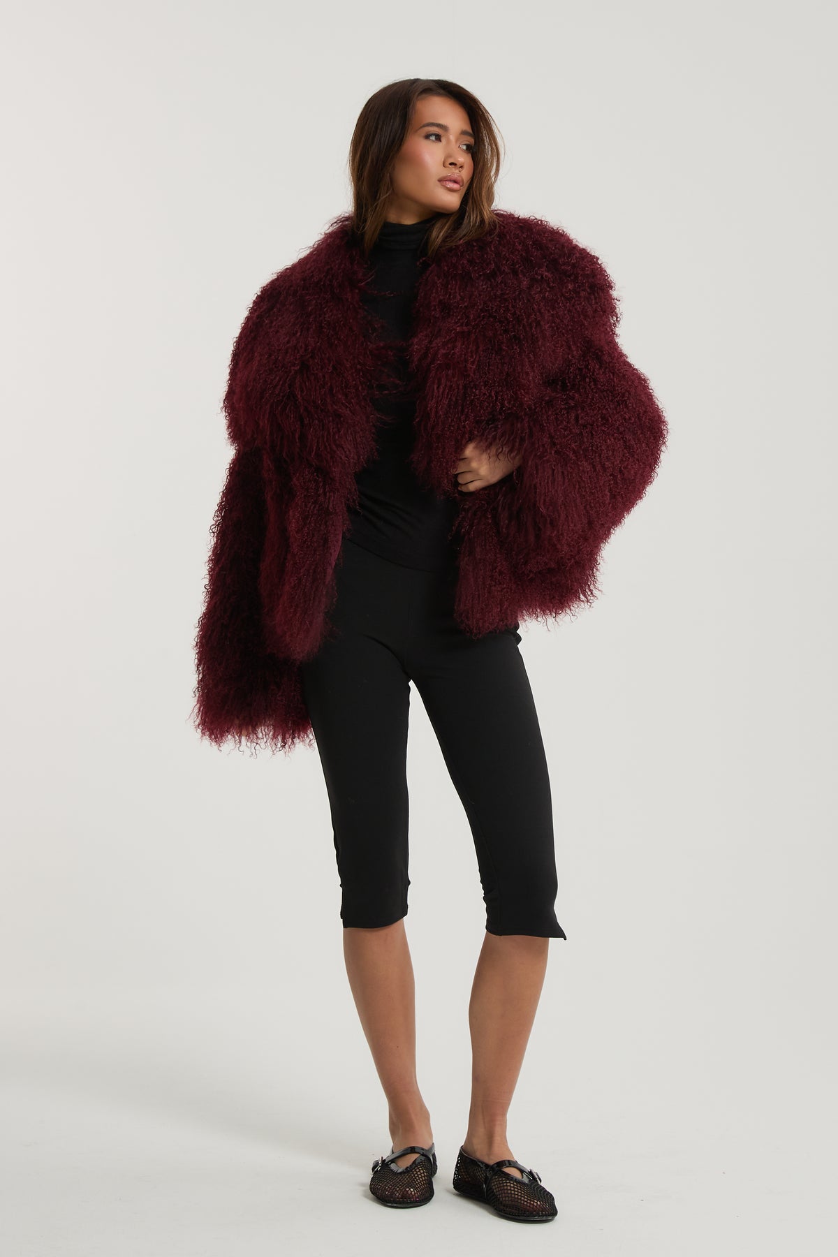 Lula Mongolian Fur Coat