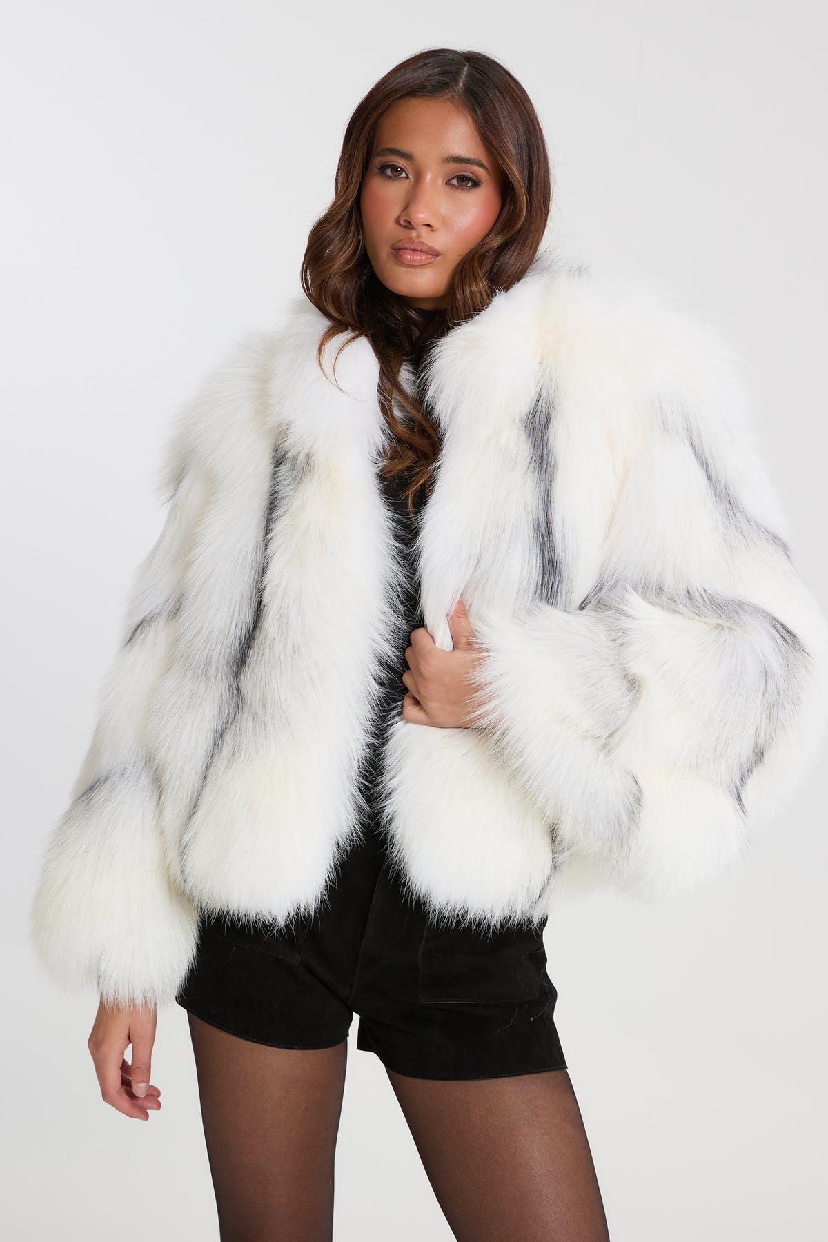 Marble Full Pelt Fox Fur Coat