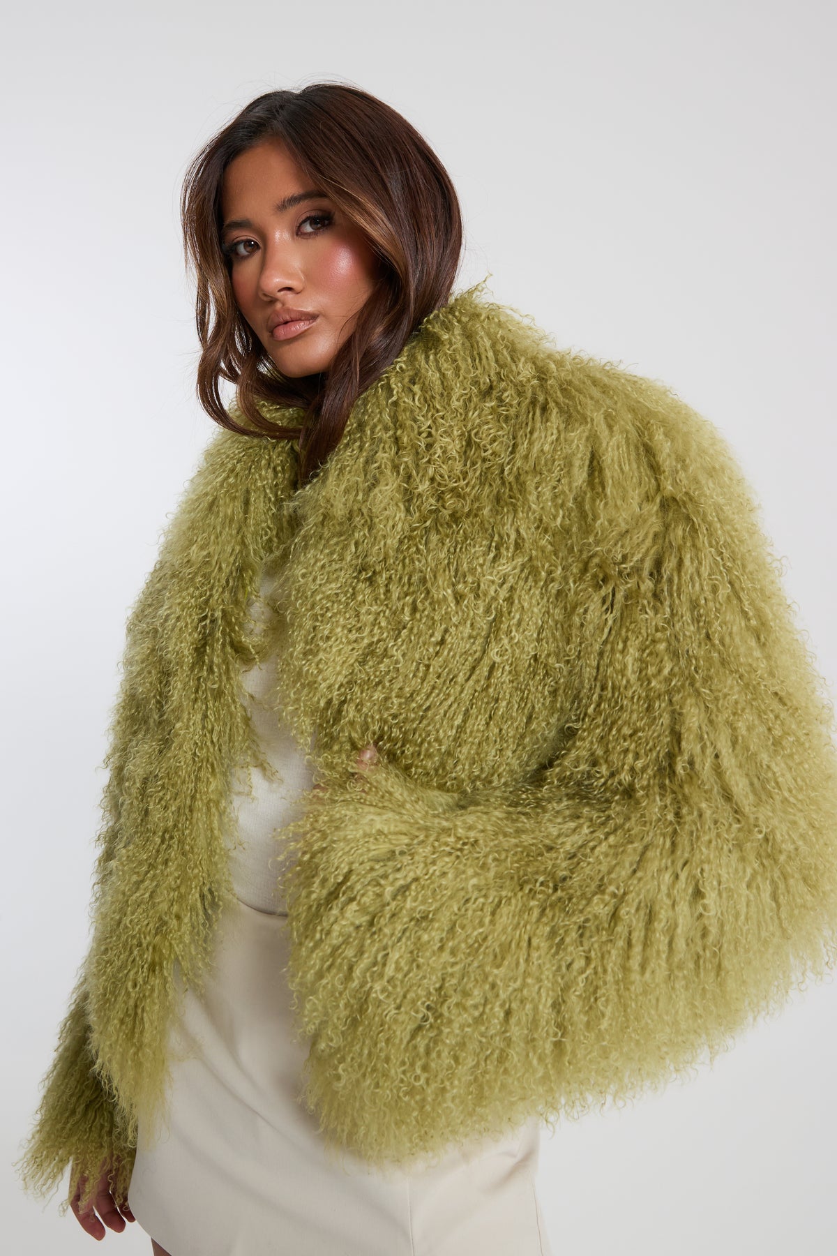 Stella Mongolian Fur Coat