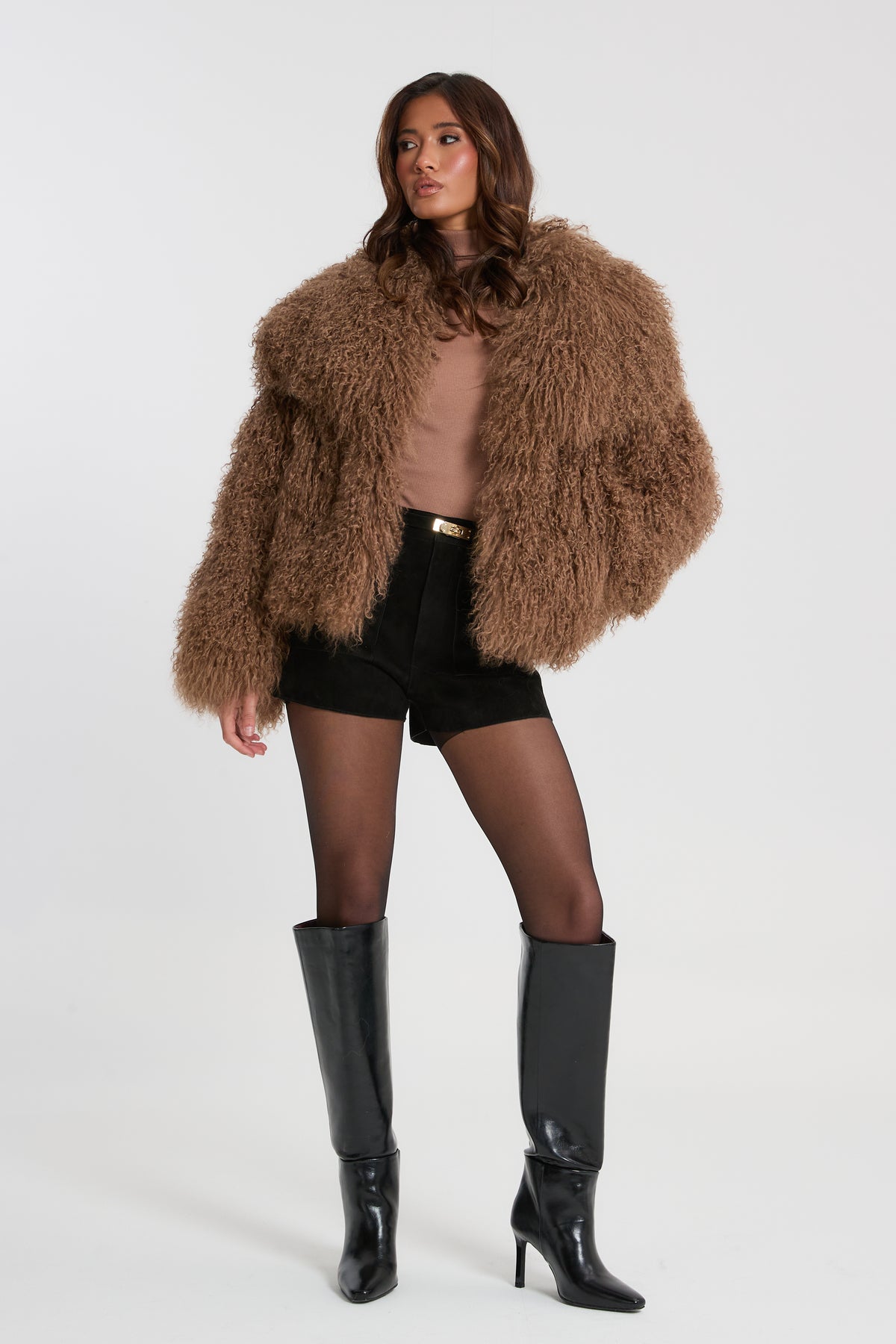 Lula Mongolian Fur Coat