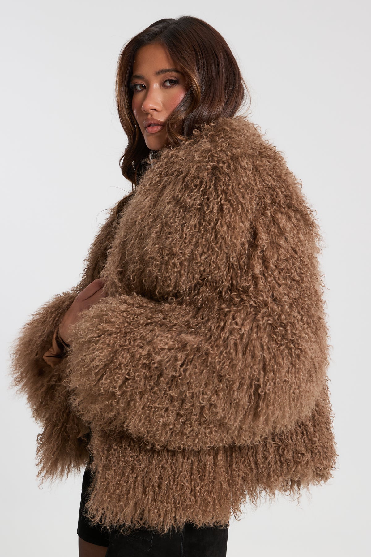 Lula Mongolian Fur Coat