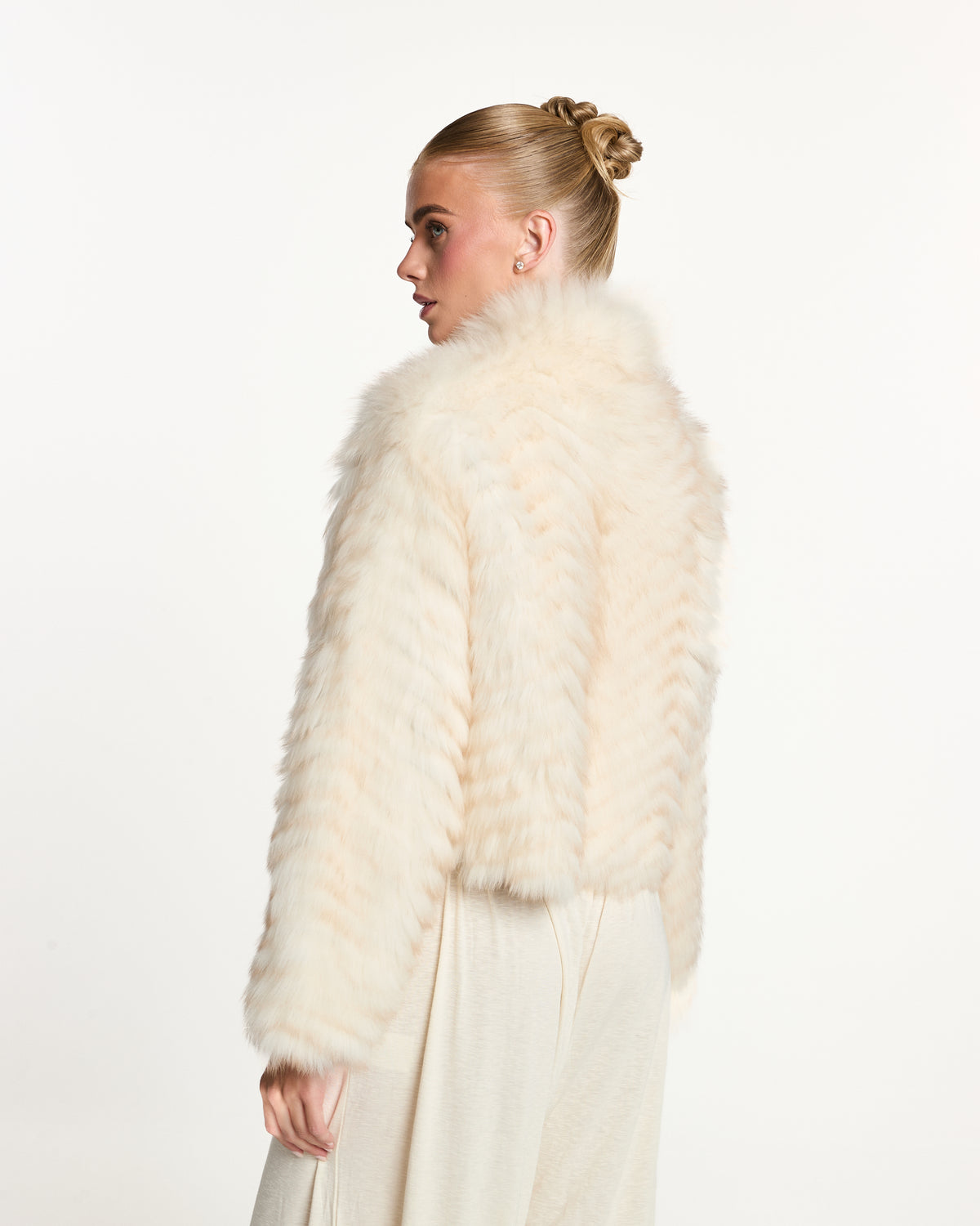 Leia Fox Fur Coat with Collar