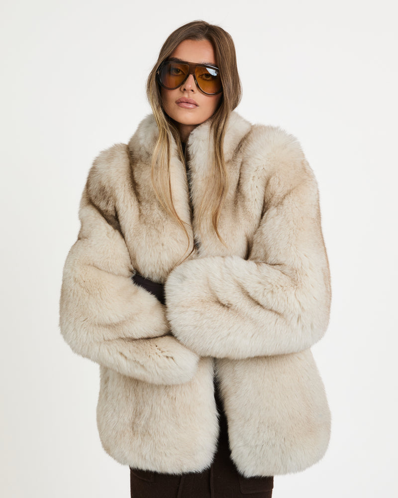 Full Pelt Vanilla Fox Fur Coat