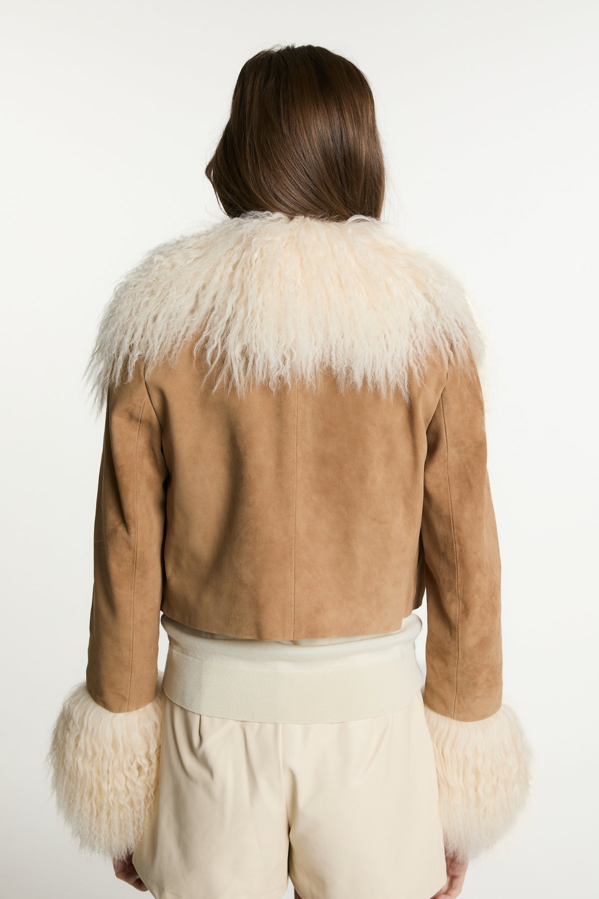 Ulla Suede Jacket with Mongolian Fur