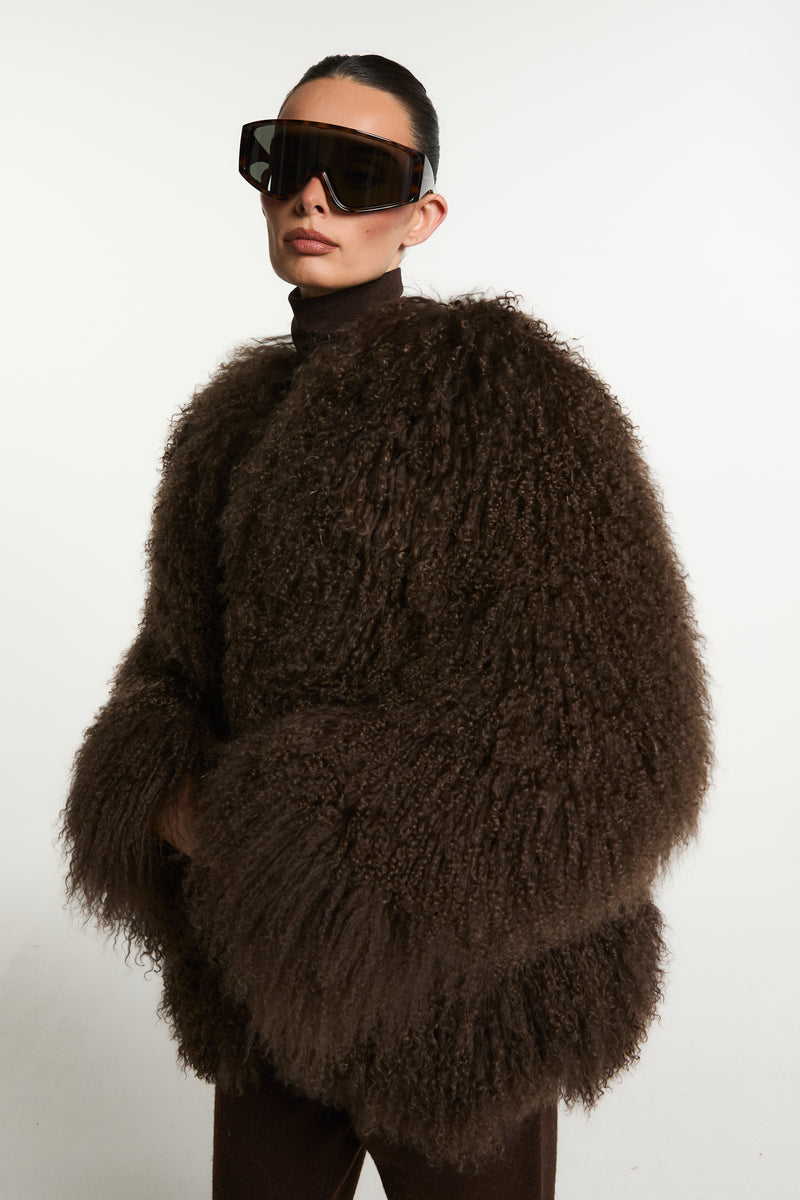 Cali Mongolian Fur Coat