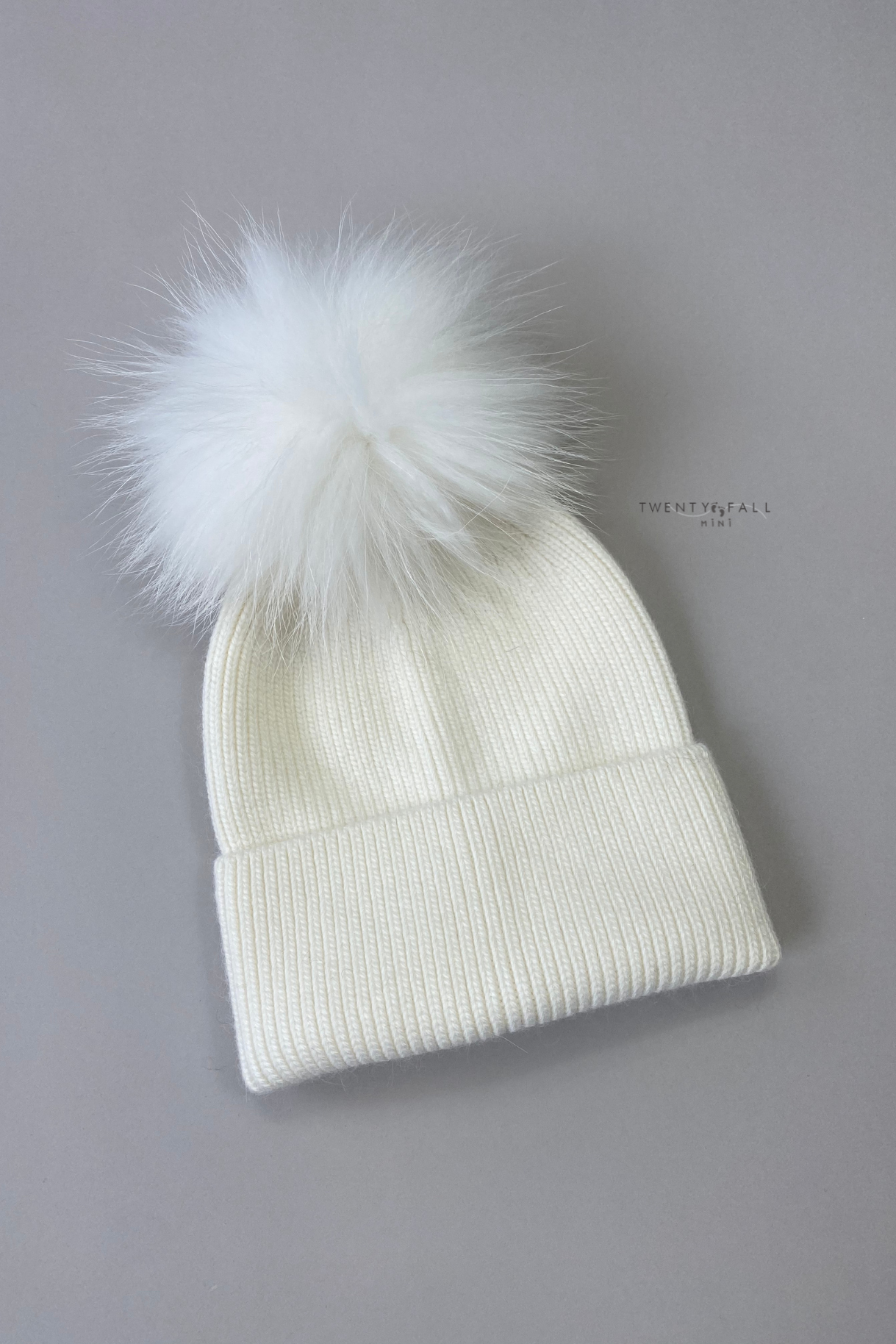 Cream Hat and Scarf Set