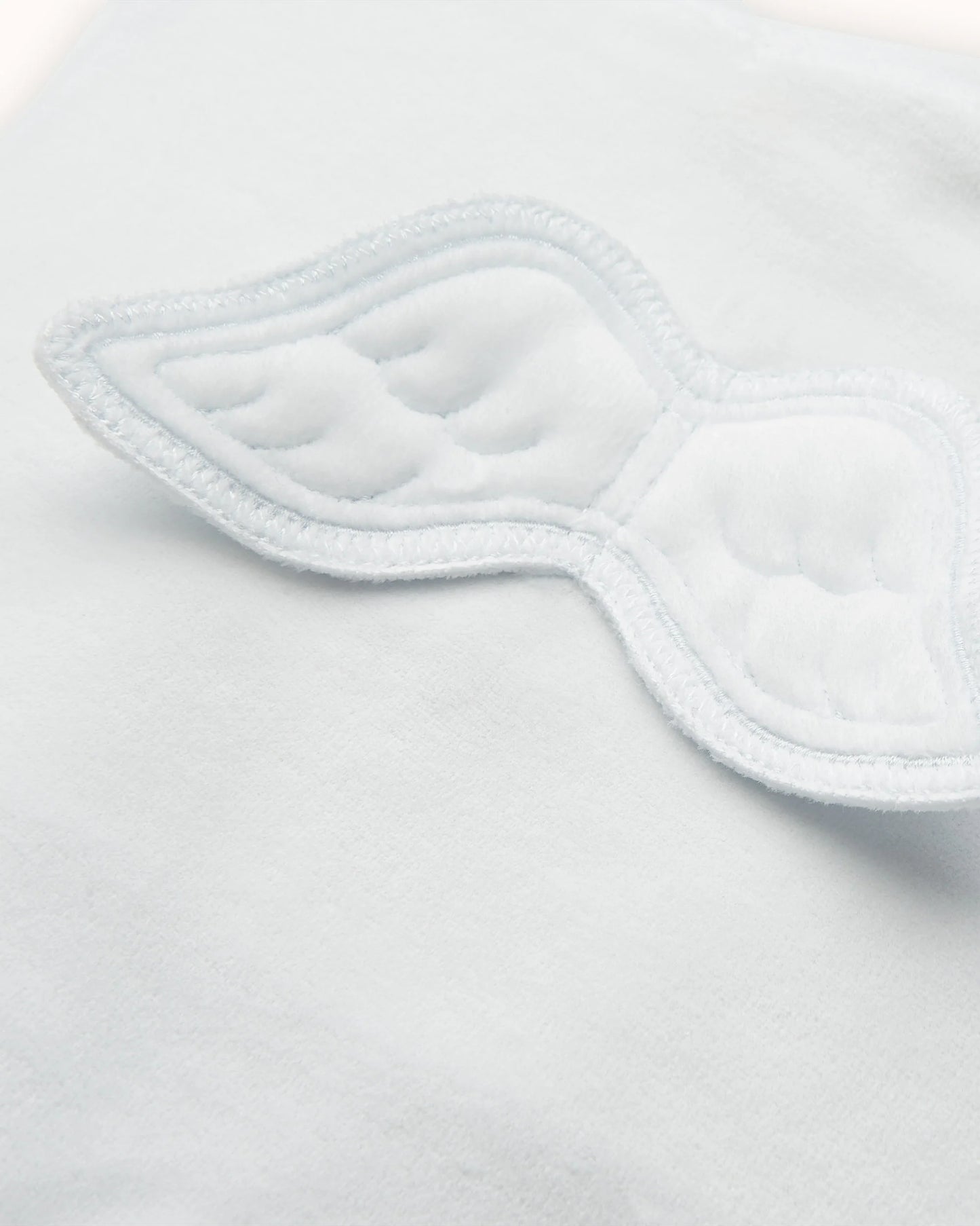 Angel Wing Velour Sleepsuit in Blue