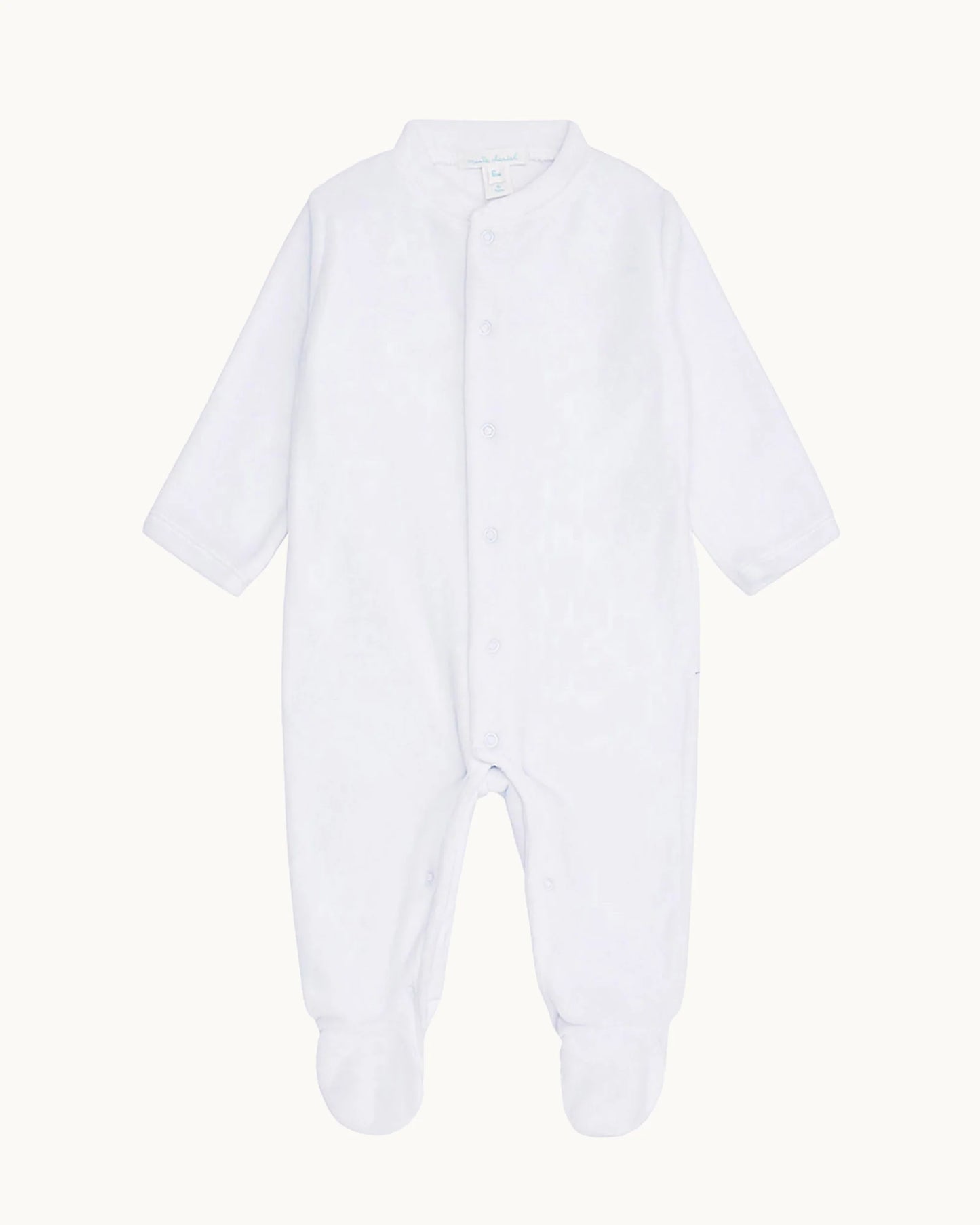 Angel Wing Velour Sleepsuit in Blue