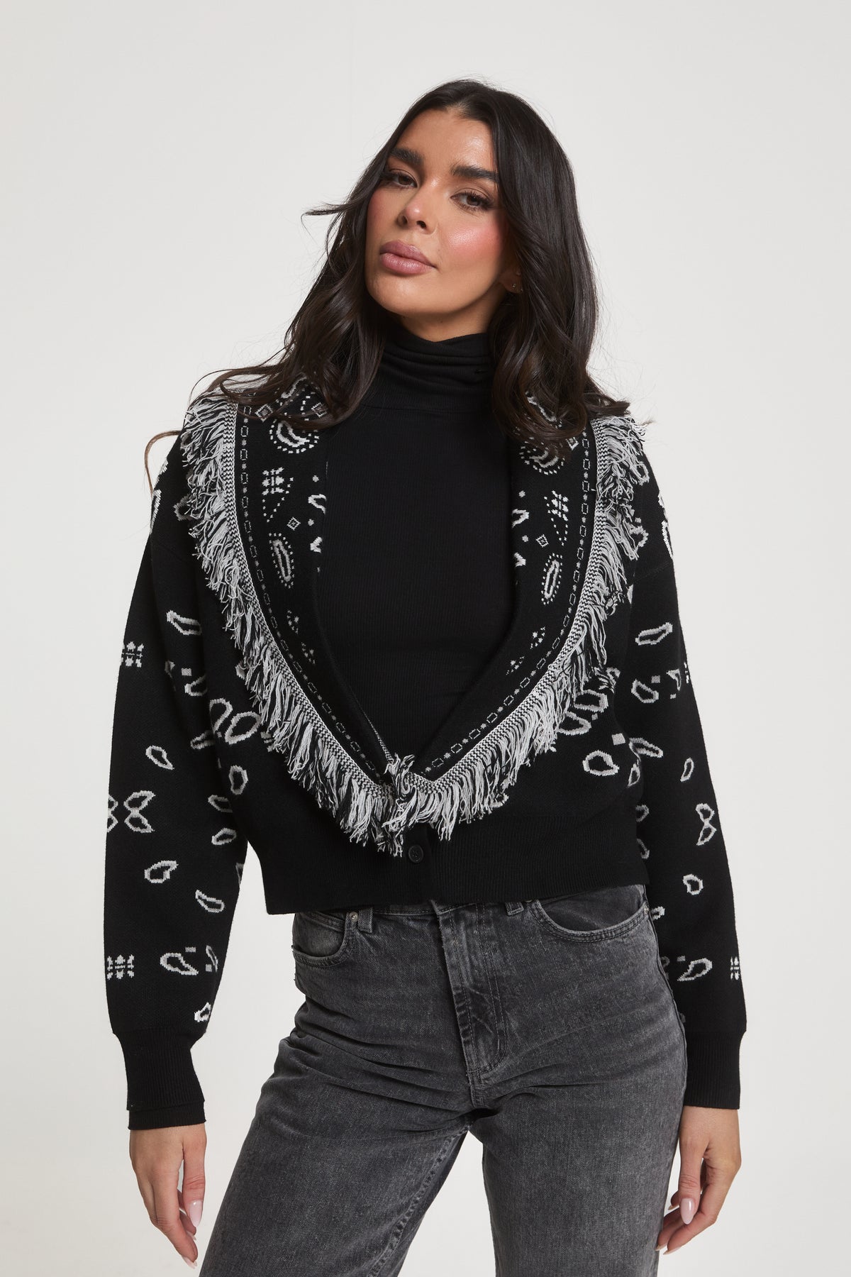 Greta Wool Cropped Cardigan