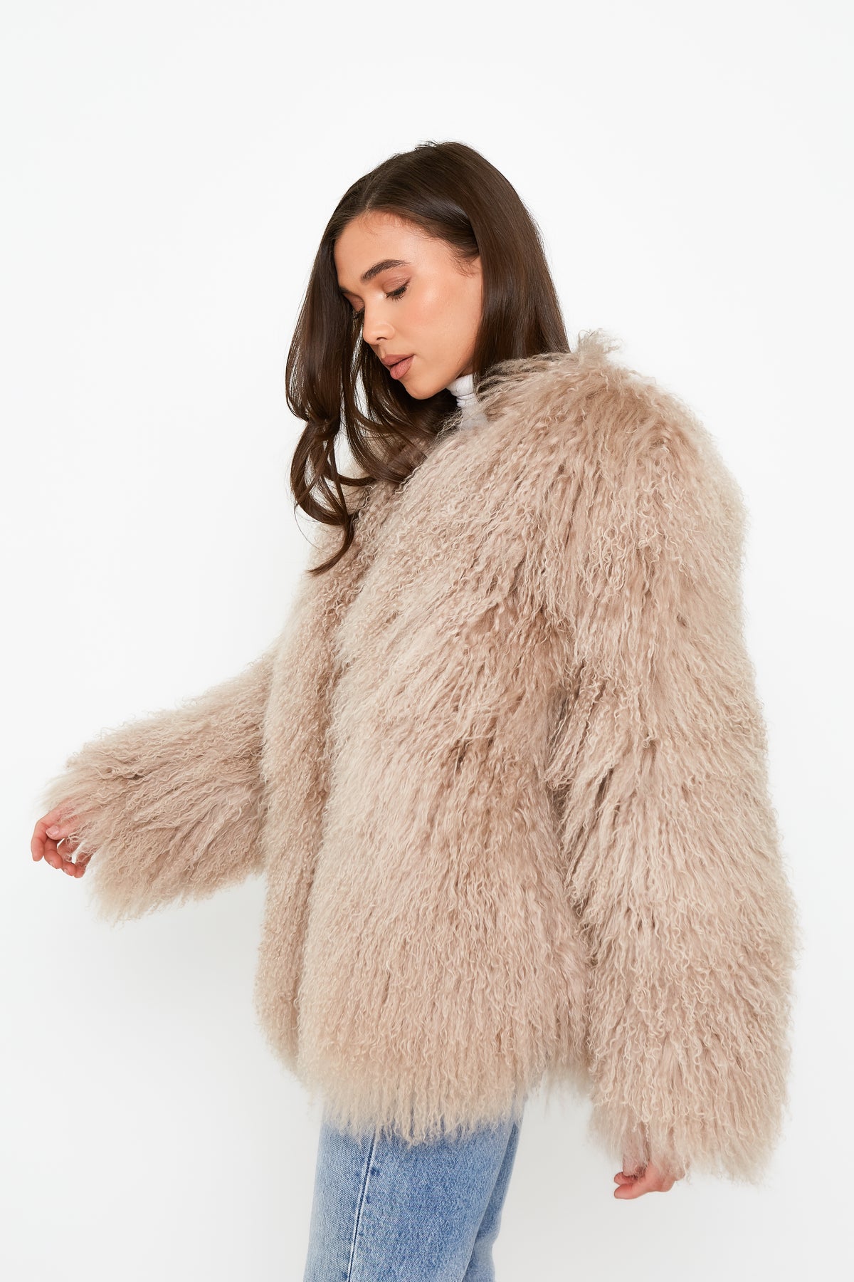 Cali Mongolian Fur Coat