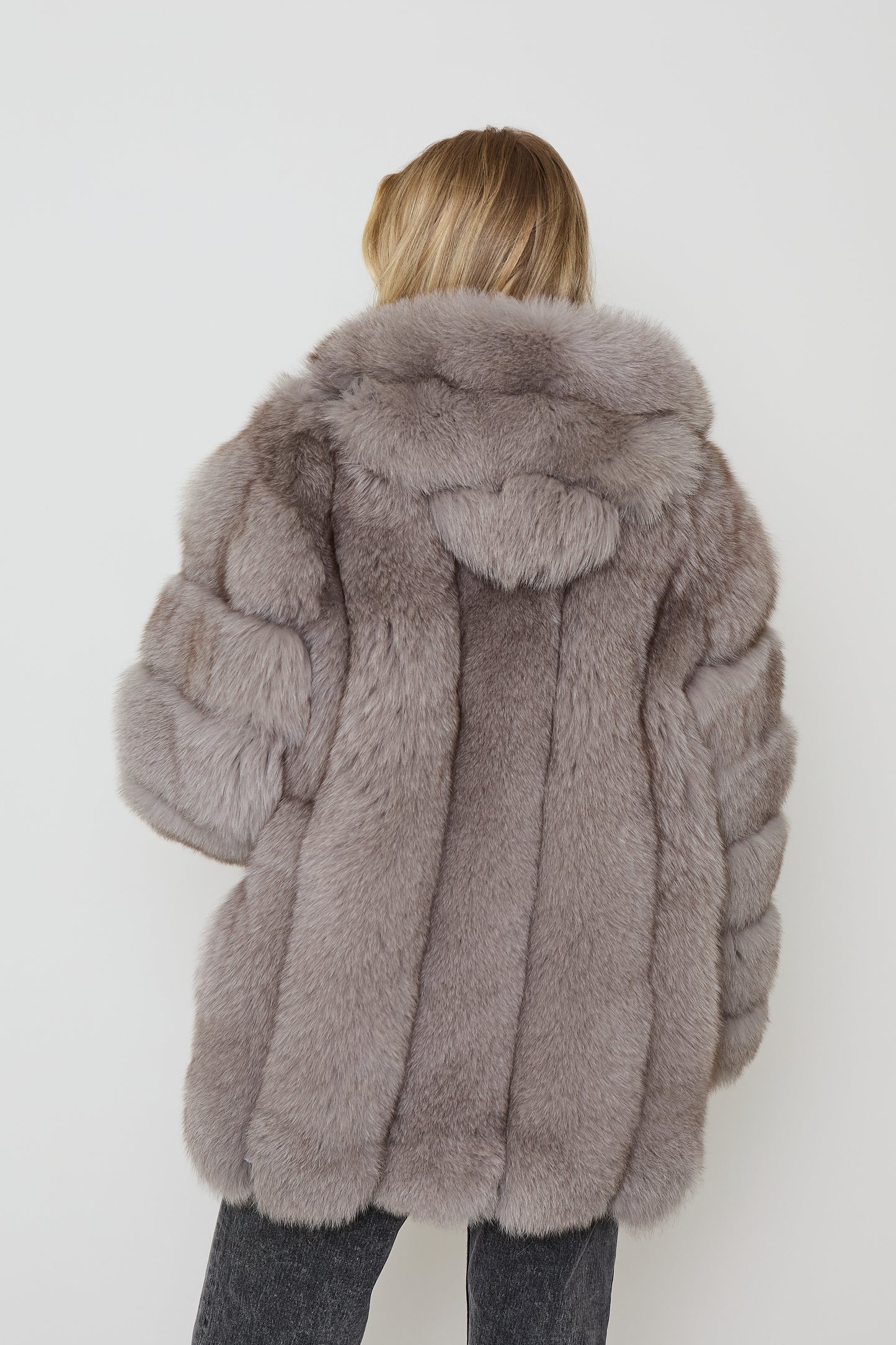 Chiara Silver Fox Fur Coat