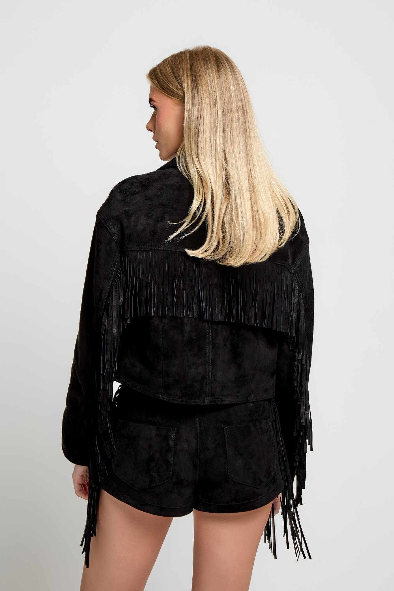Fringe Suede Shorts