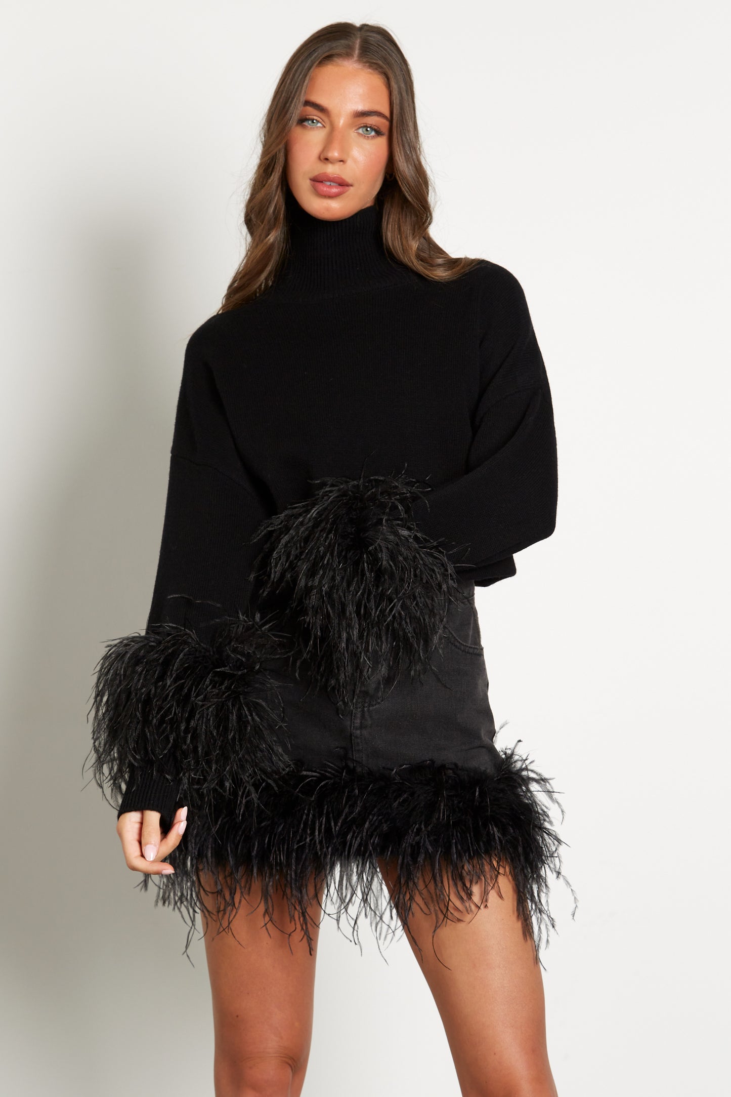 Feather Cuff Jumper