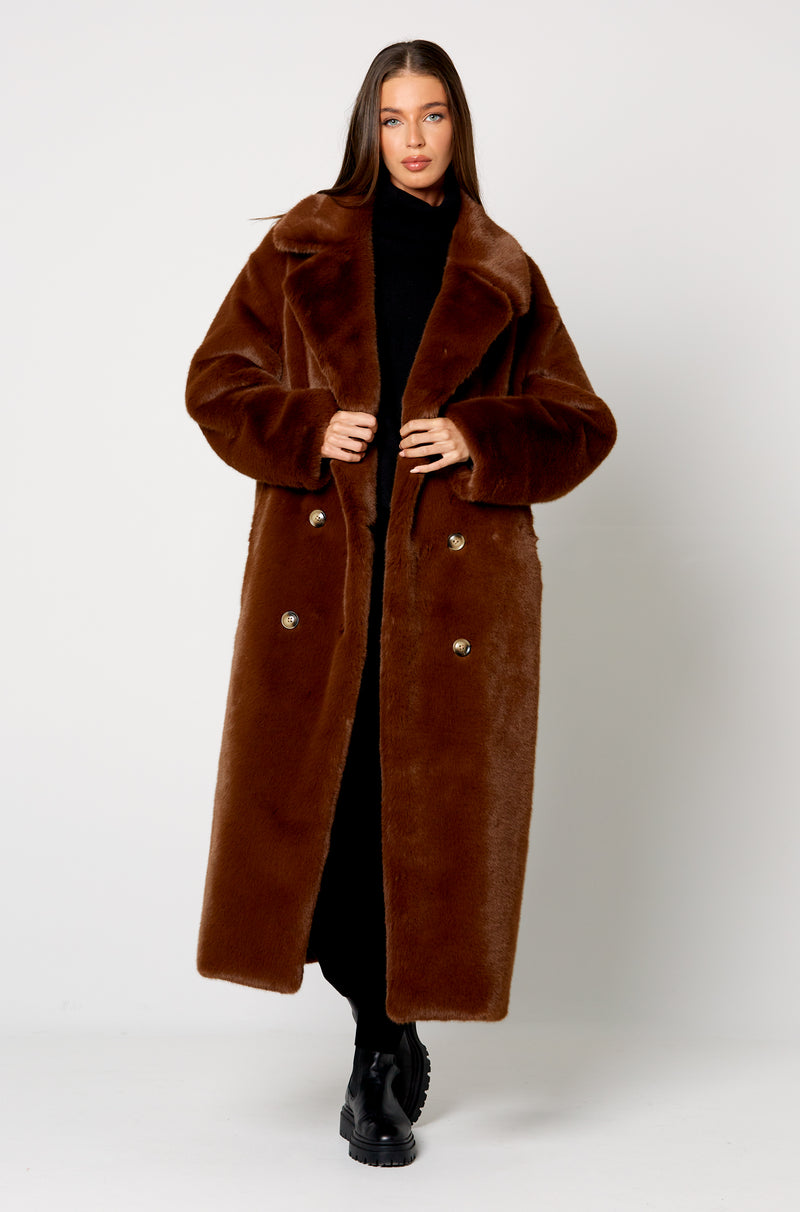 Frankie Long Premium Faux Fur Coat