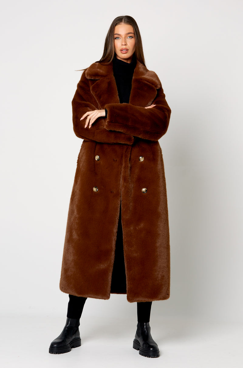 Frankie Long Premium Faux Fur Coat