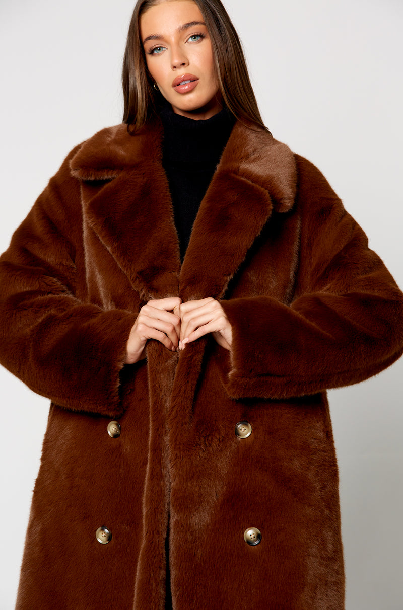 Frankie Long Premium Faux Fur Coat