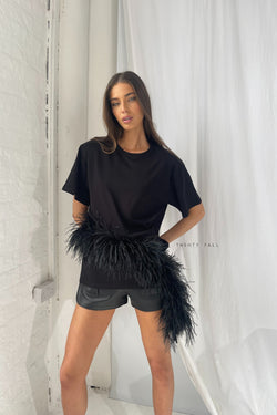 Feather Trim T Shirt