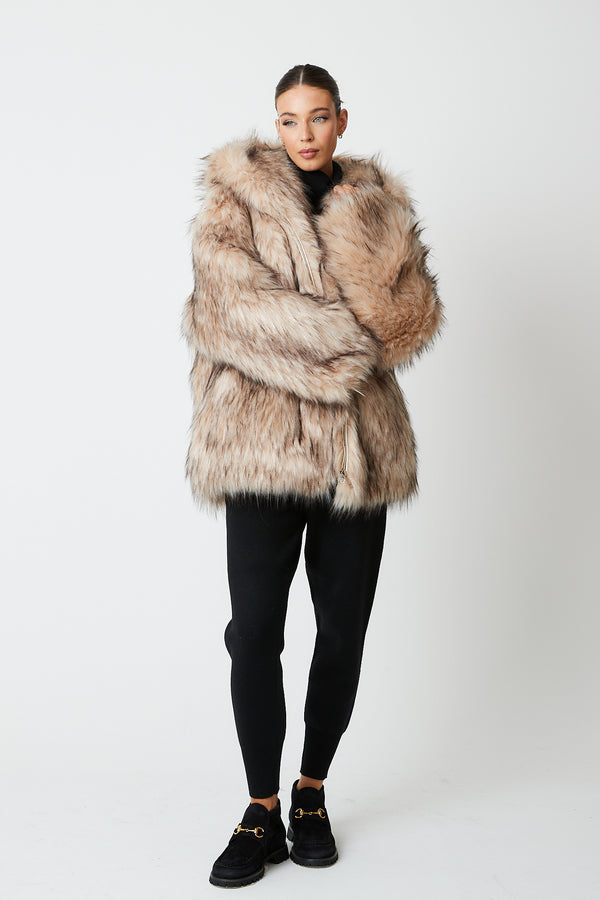 Eva Premium Hooded Faux Fur