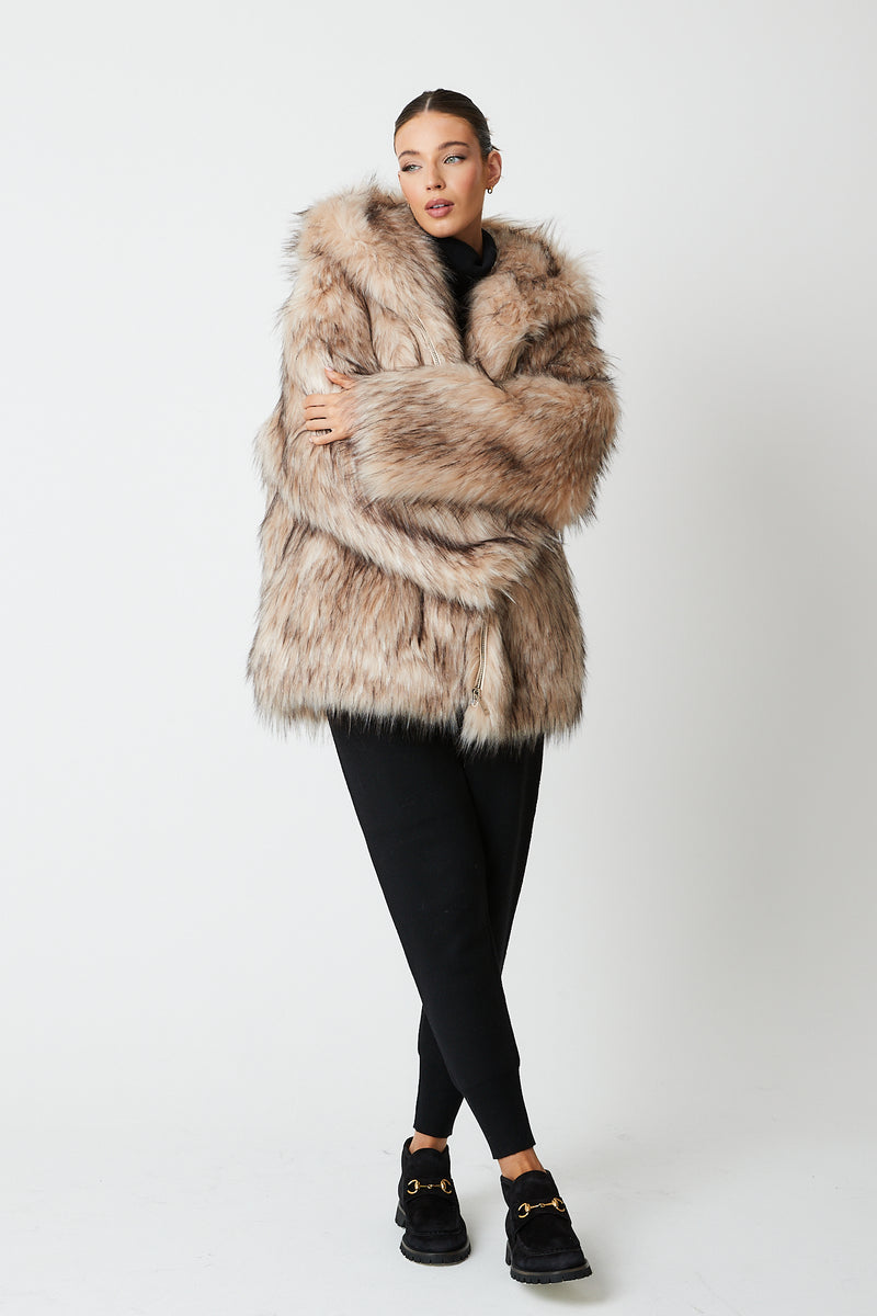 Eva Premium Hooded Faux Fur