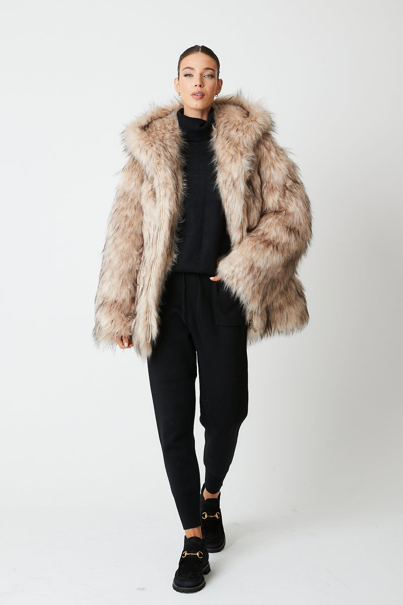 Eva Premium Hooded Faux Fur