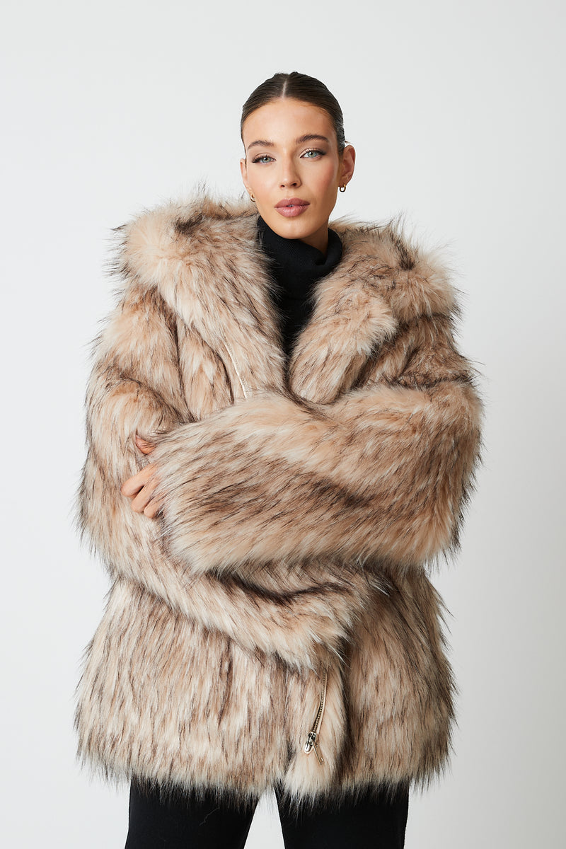 Eva Premium Hooded Faux Fur