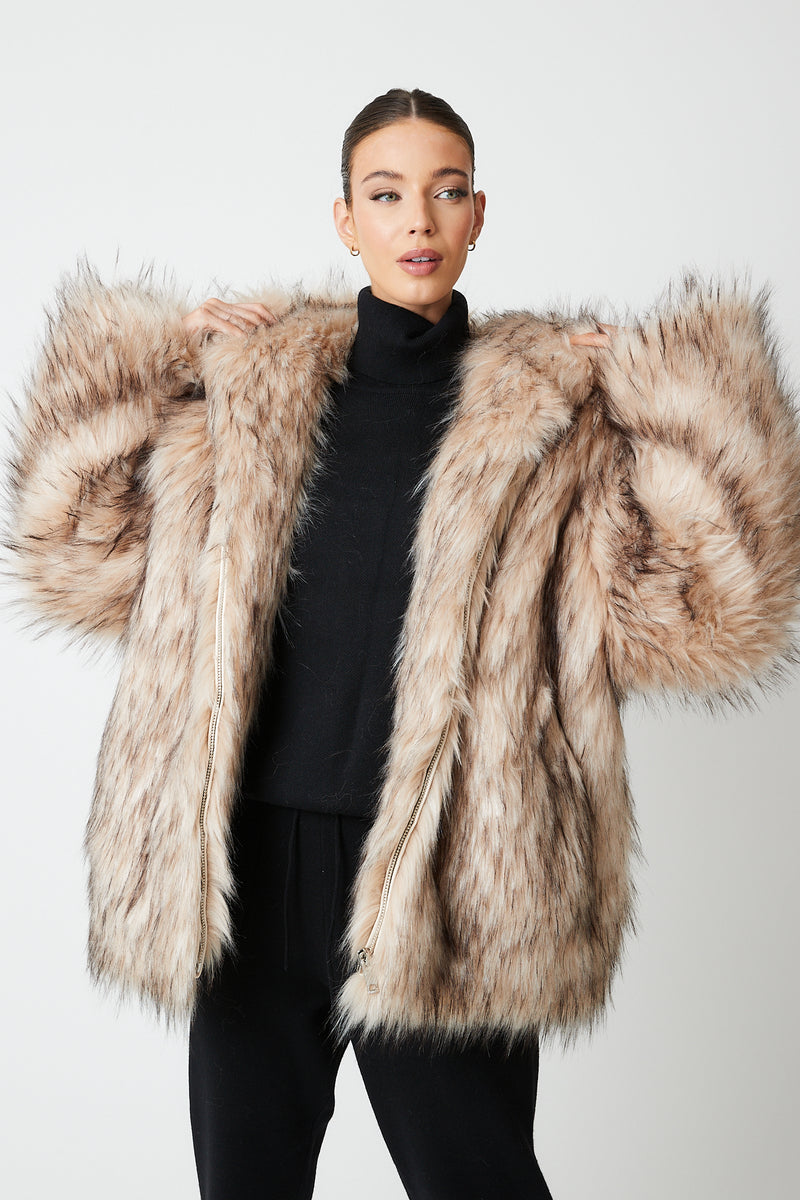 Eva Premium Hooded Faux Fur