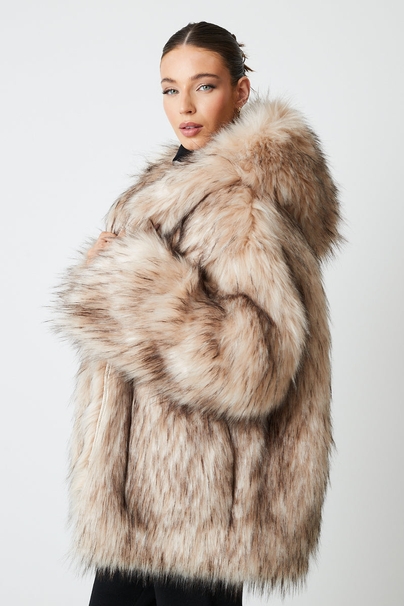 Eva Premium Hooded Faux Fur