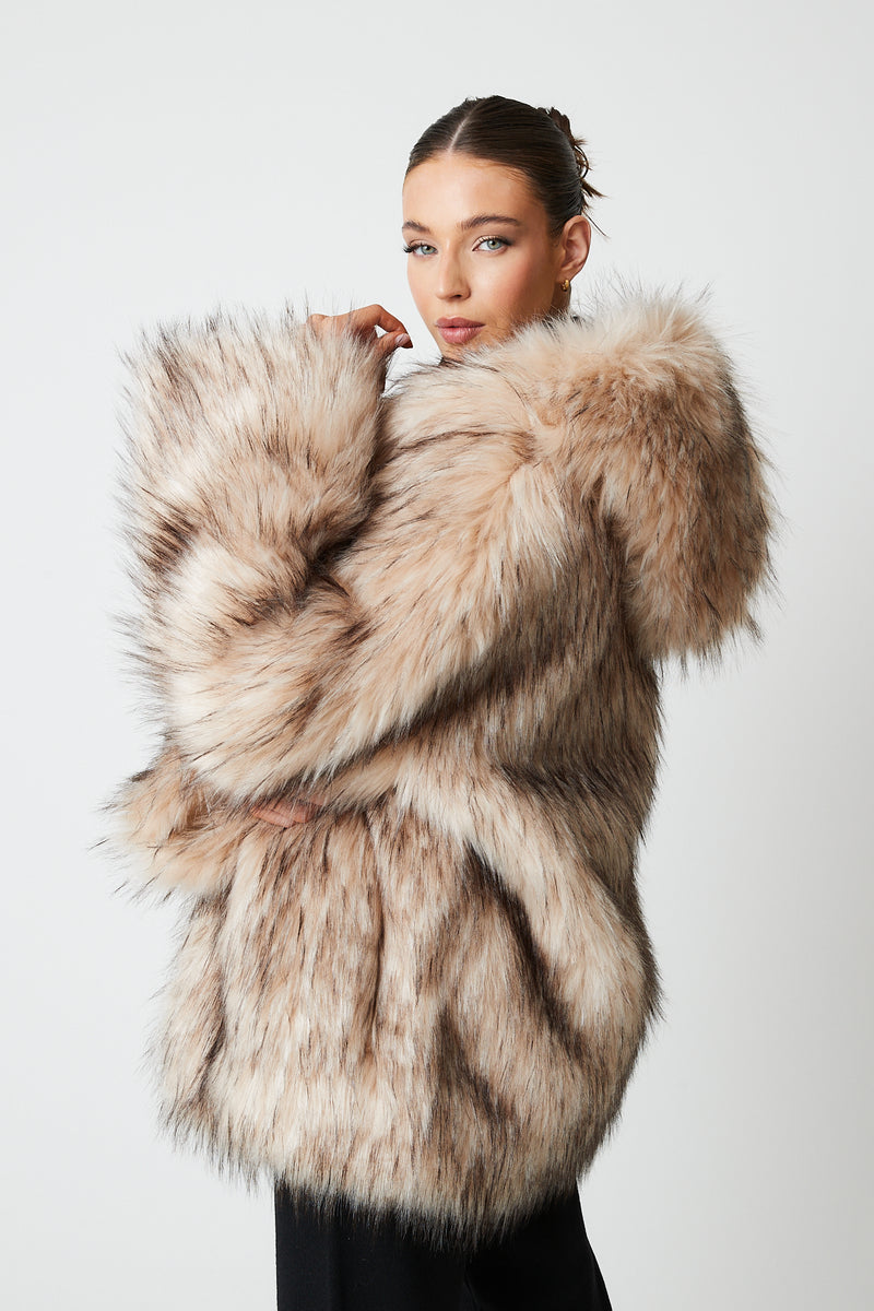 Eva Premium Hooded Faux Fur
