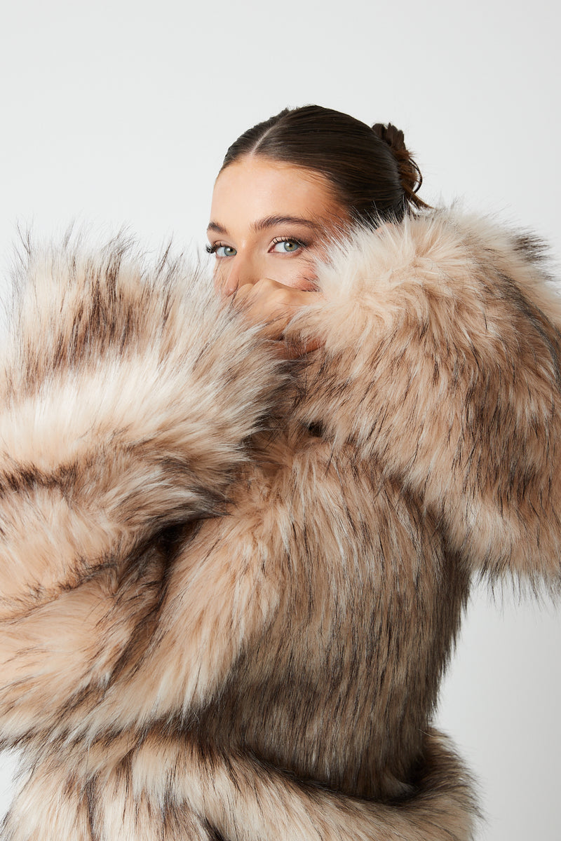 Eva Premium Hooded Faux Fur