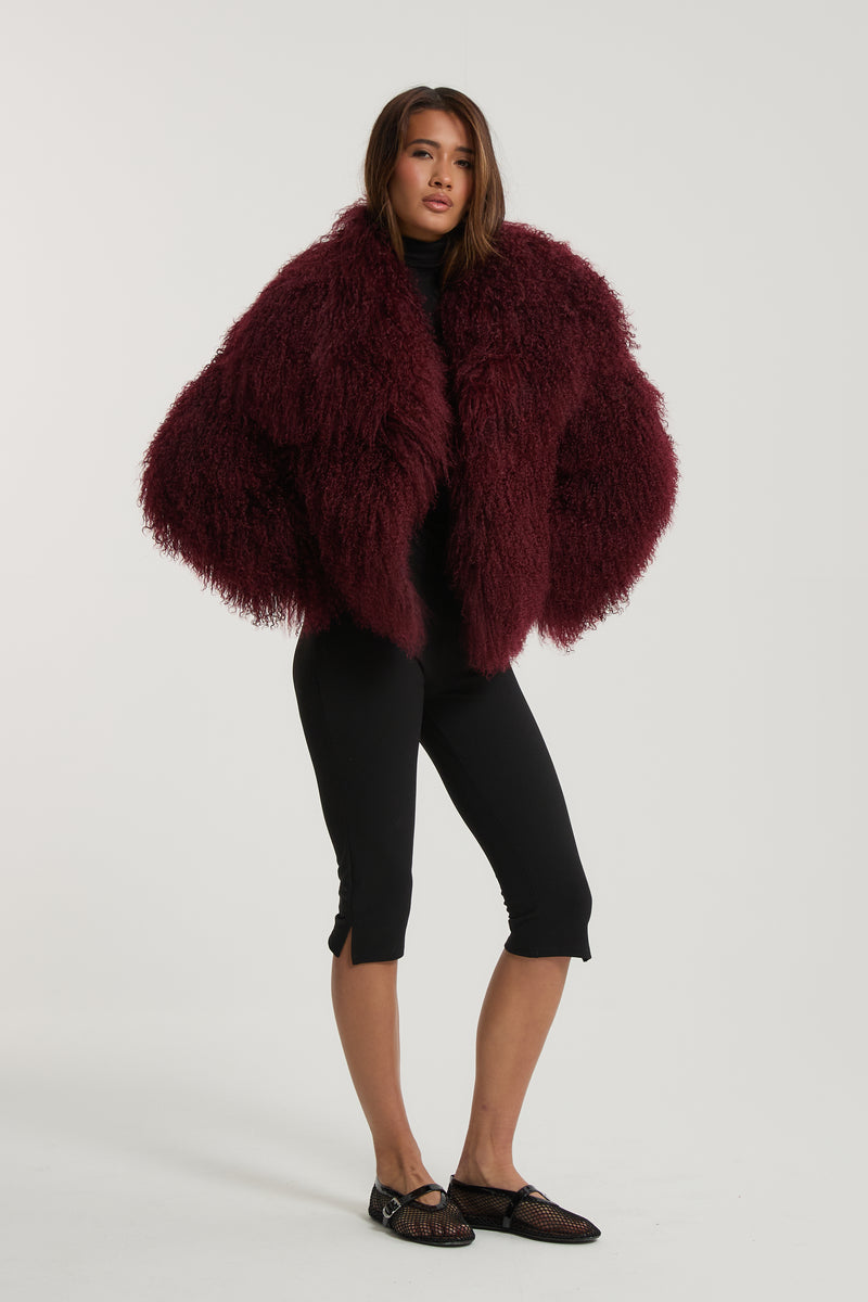 Lula Mongolian Fur Coat