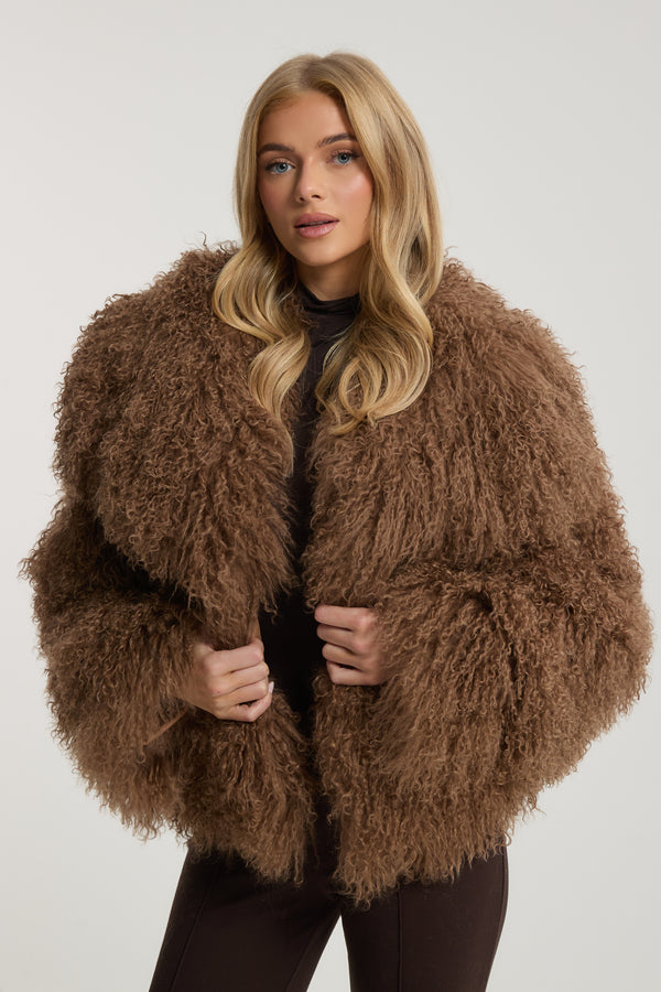 Lula Mongolian Fur Coat