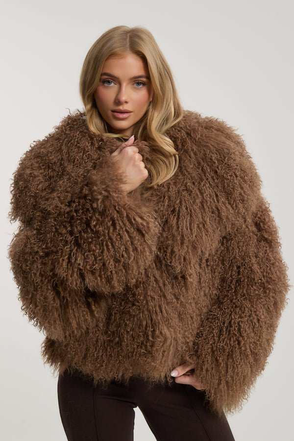 Lula Mongolian Fur Coat