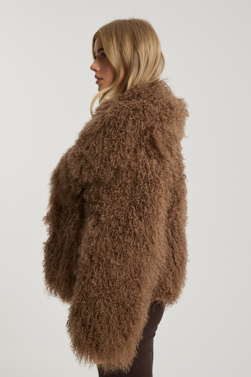 Lula Mongolian Fur Coat
