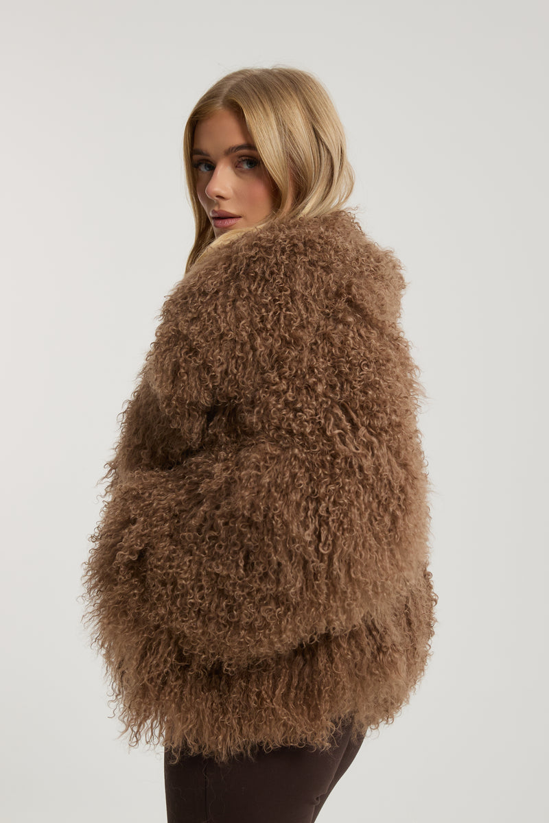 Lula Mongolian Fur Coat