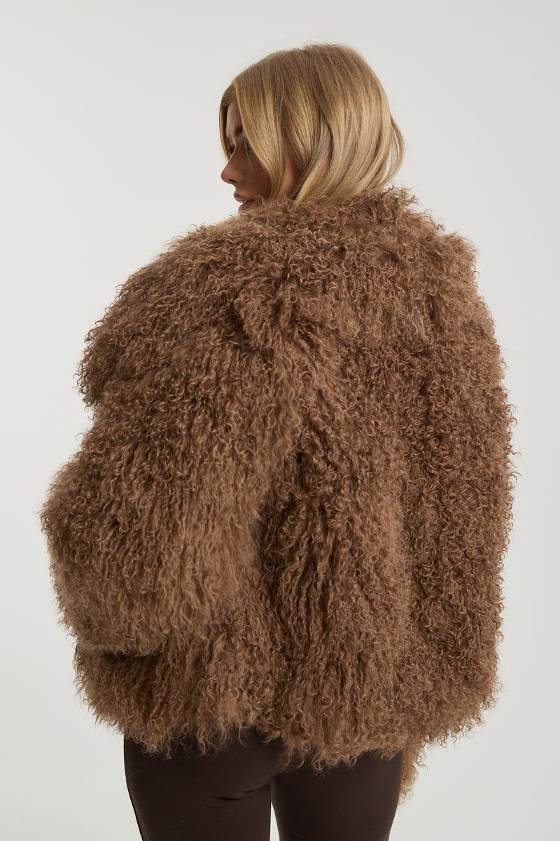 Lula Mongolian Fur Coat