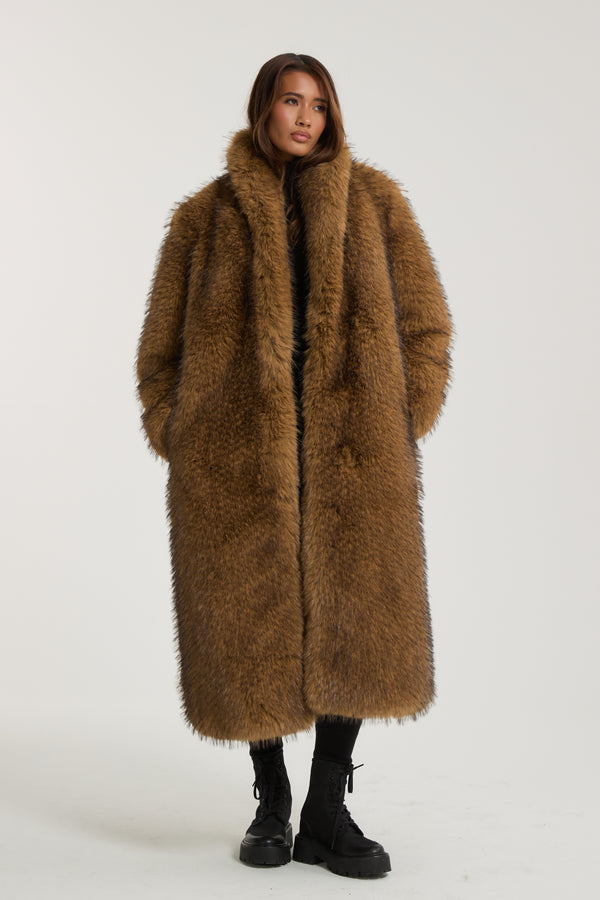 Logan Premium Long Faux Fur Coat