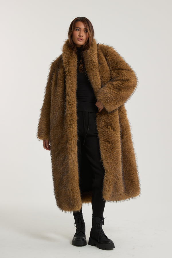 Logan Premium Long Faux Fur Coat