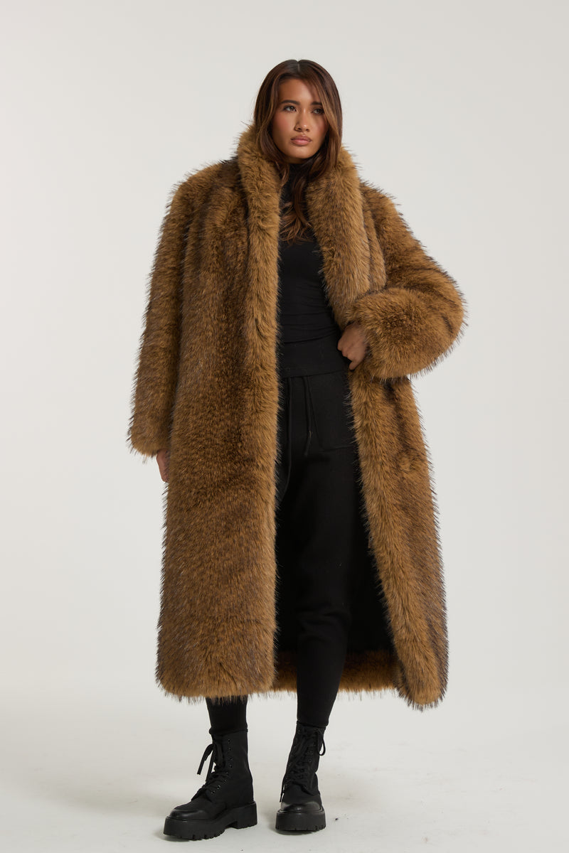 Logan Premium Long Faux Fur Coat