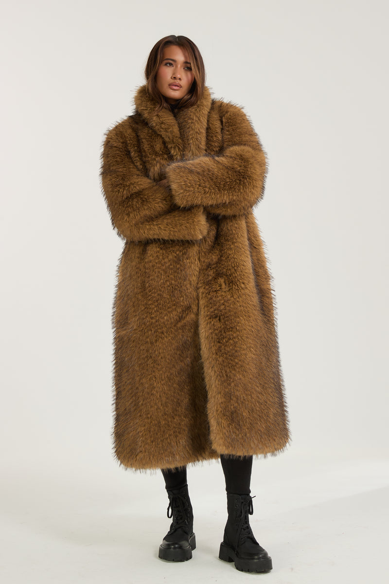 Logan Premium Long Faux Fur Coat