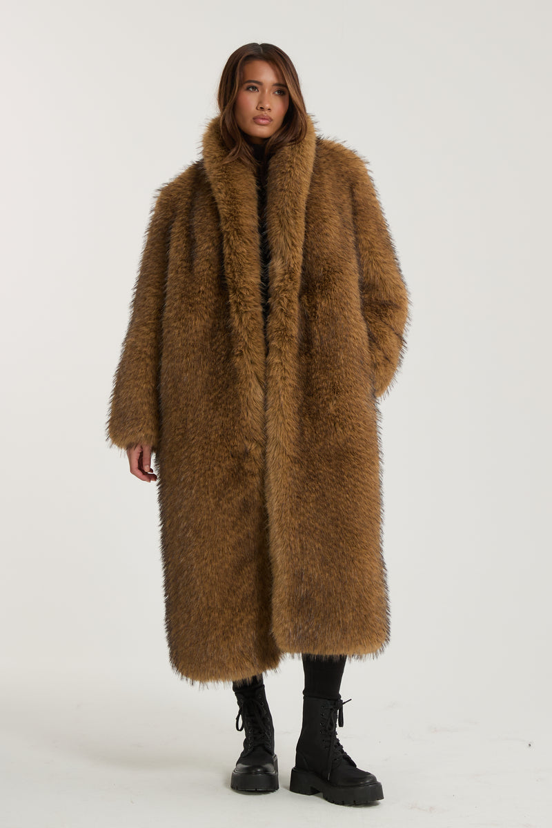 Logan Premium Long Faux Fur Coat