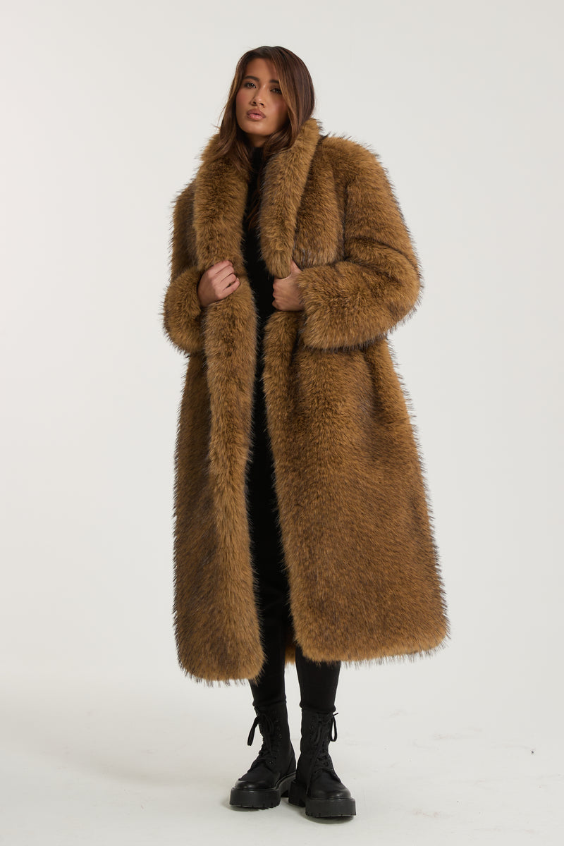 Logan Premium Long Faux Fur Coat