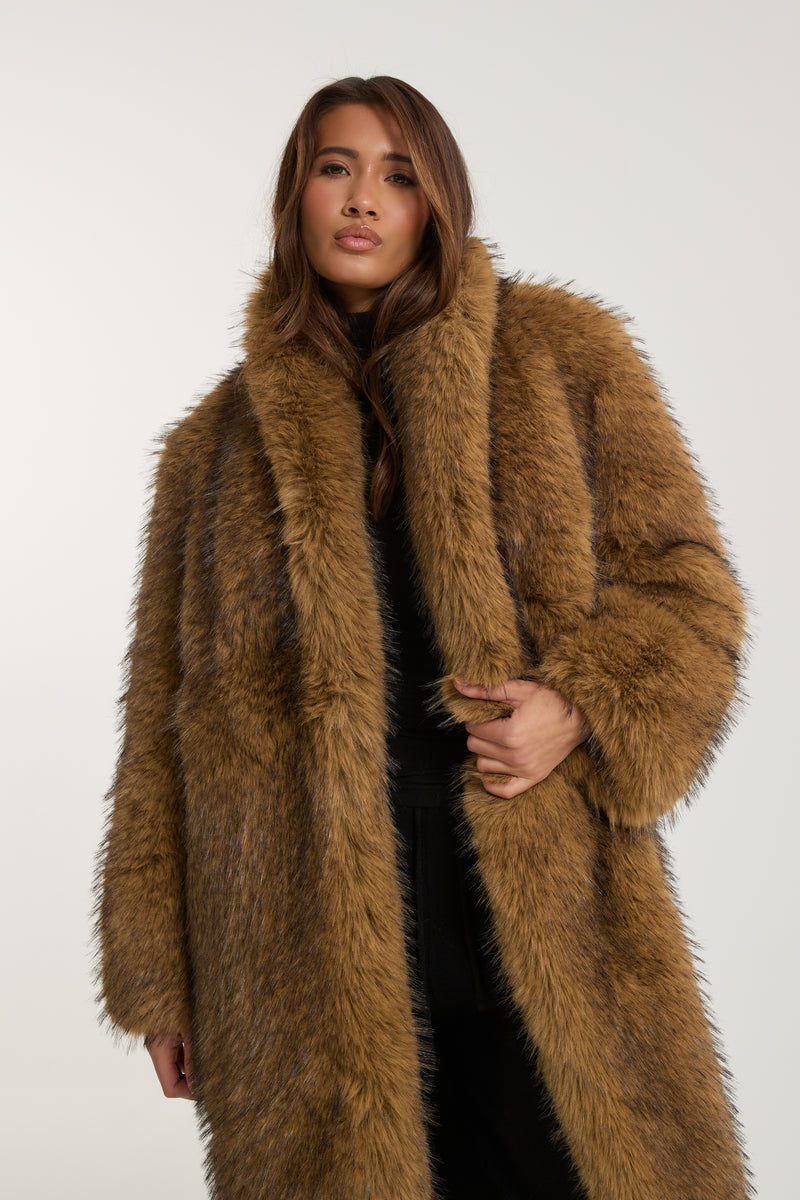 Logan Premium Long Faux Fur Coat