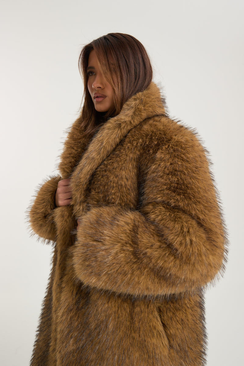 Logan Premium Long Faux Fur Coat