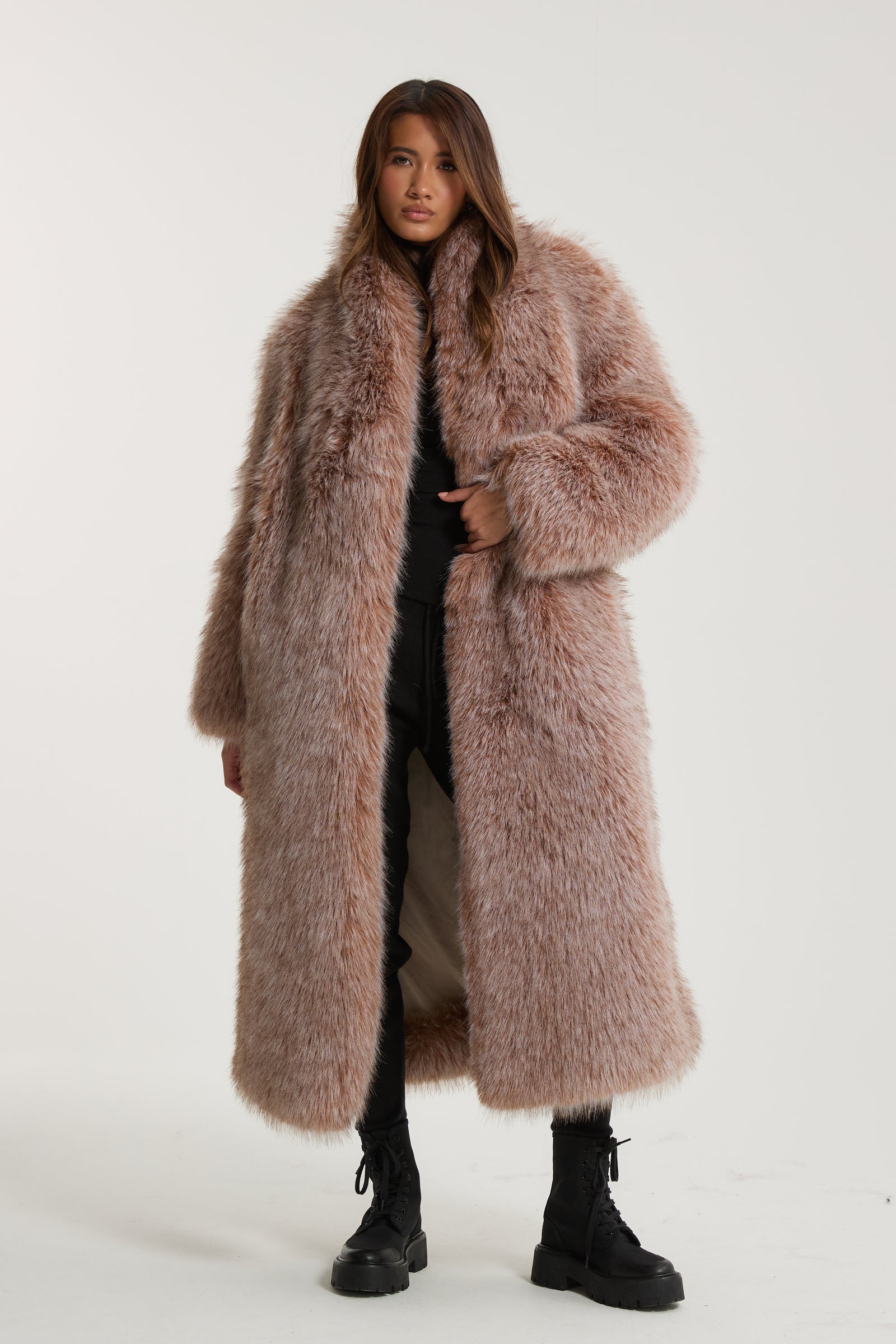 新品タグ付き✨【RISELIN】ファーコート フード付 カシミヤミンク混 (M) 20251104_TWENTY_FALL1228_1600x