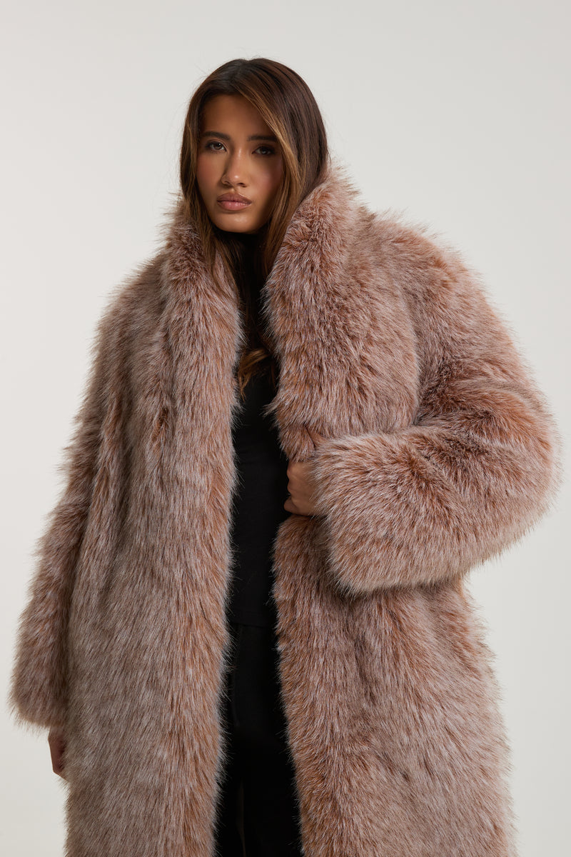 Logan Premium Long Faux Fur Coat