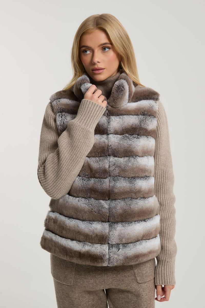 Marlene Rex Fur Cardigan