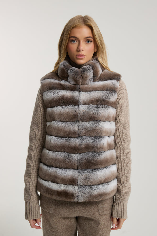 Marlene Rex Fur Cardigan