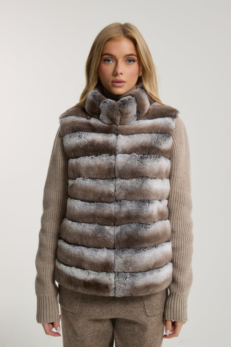 Marlene Rex Fur Cardigan