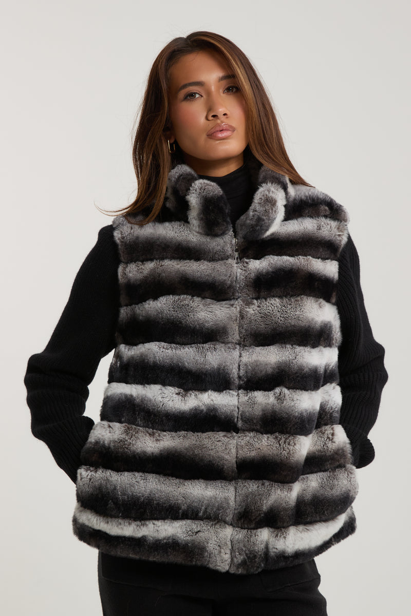 Marlene Rex Fur Cardigan