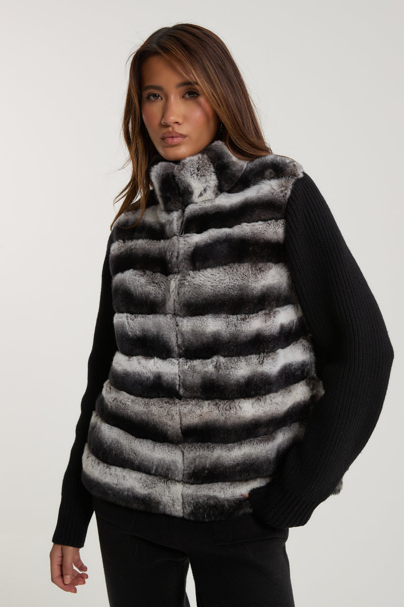 Marlene Rex Fur Cardigan
